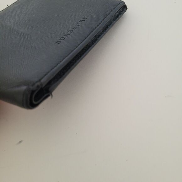 Burberry Men Designer Card Coin Bill Wallet 3in1 Black Leather Bifold Medium - Picture 14 of 14